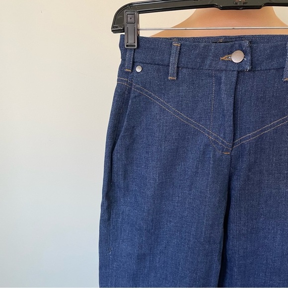 tt studios NTK Rodeo Blue Cotton Heavy Denim High Waisted Straight Leg Jeans 24 - Picture 6 of 10